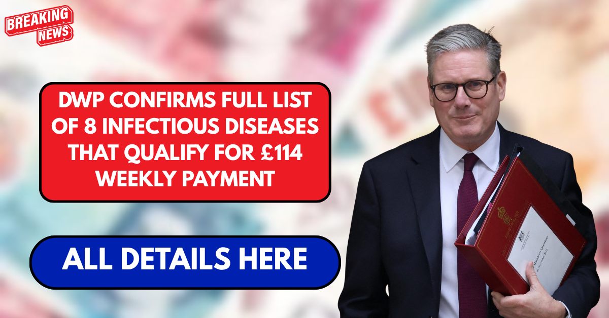 DWP confirms full list of 8 infectious diseases that qualify for £114 weekly payment